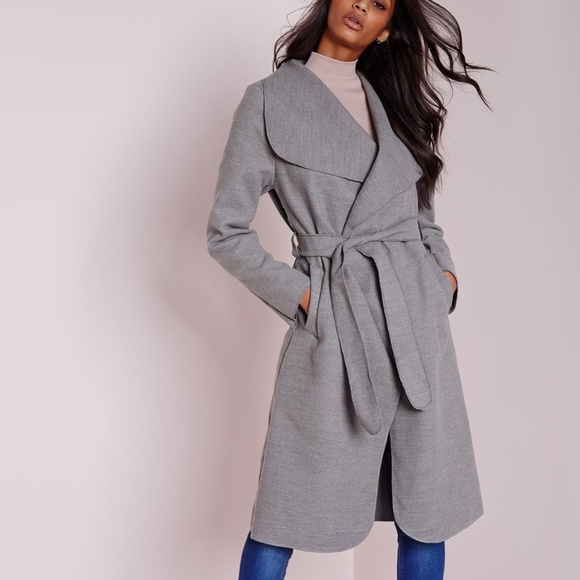 light grey waterfall coat